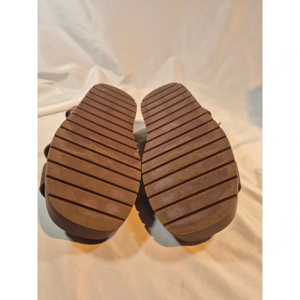 Torrid Dark Brown Gladiator Strappy Buckle Chunky Sandals US 9.5WW EU 39.5
